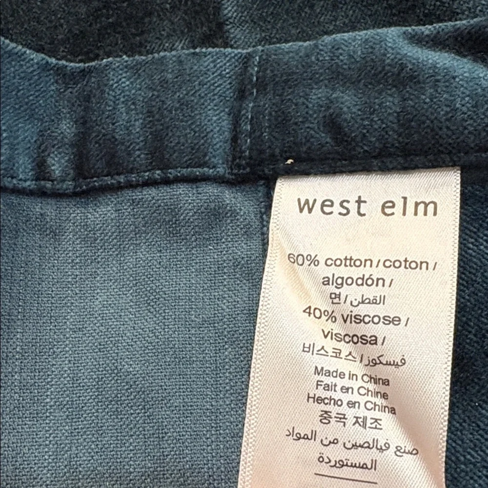 West Elm Teal draperies 93”x 45”